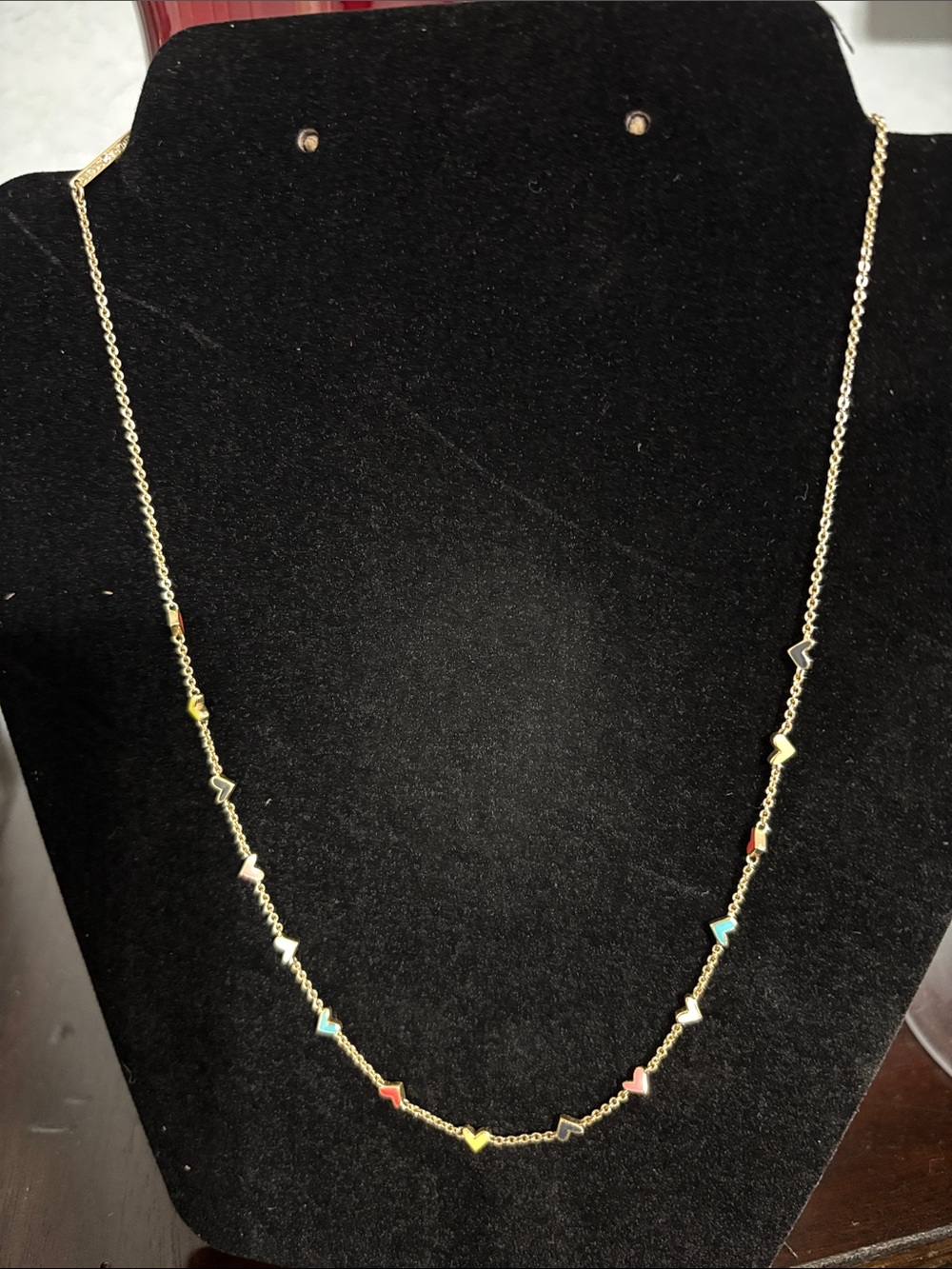 Kendra Scott Gold Chain with Multicolor Heart Accents